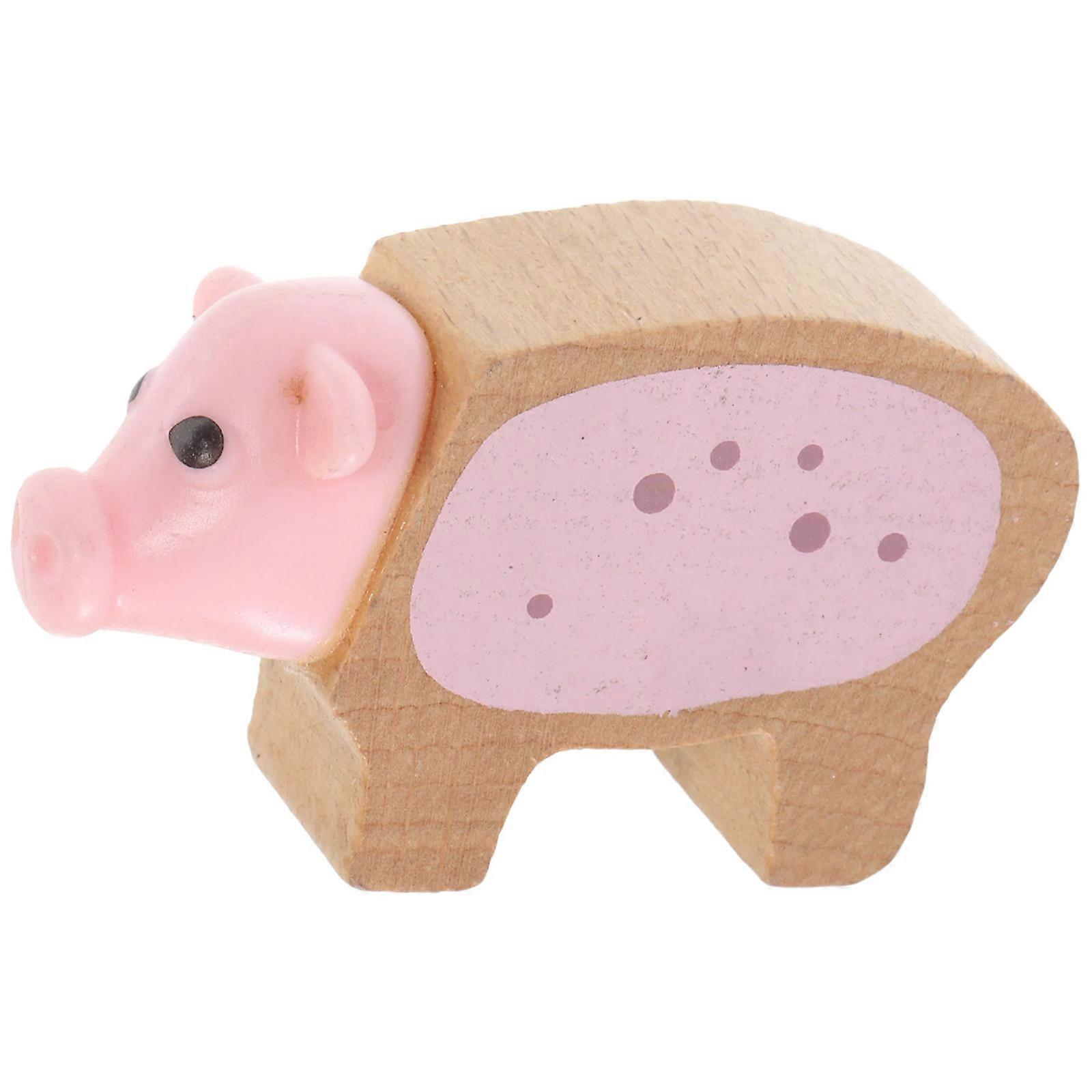 Mini Pig Figurines For Micro-landscape And Outdoor Decoration Small Size Durable Material 5Pcs