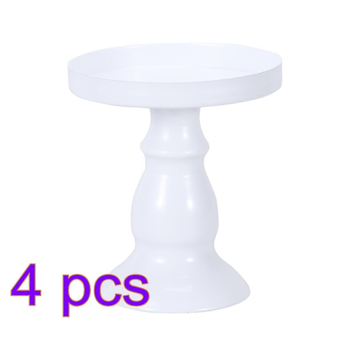 White Metal Wedding Cake Rack Cake Display Tray for 4Pcs Dessert Table