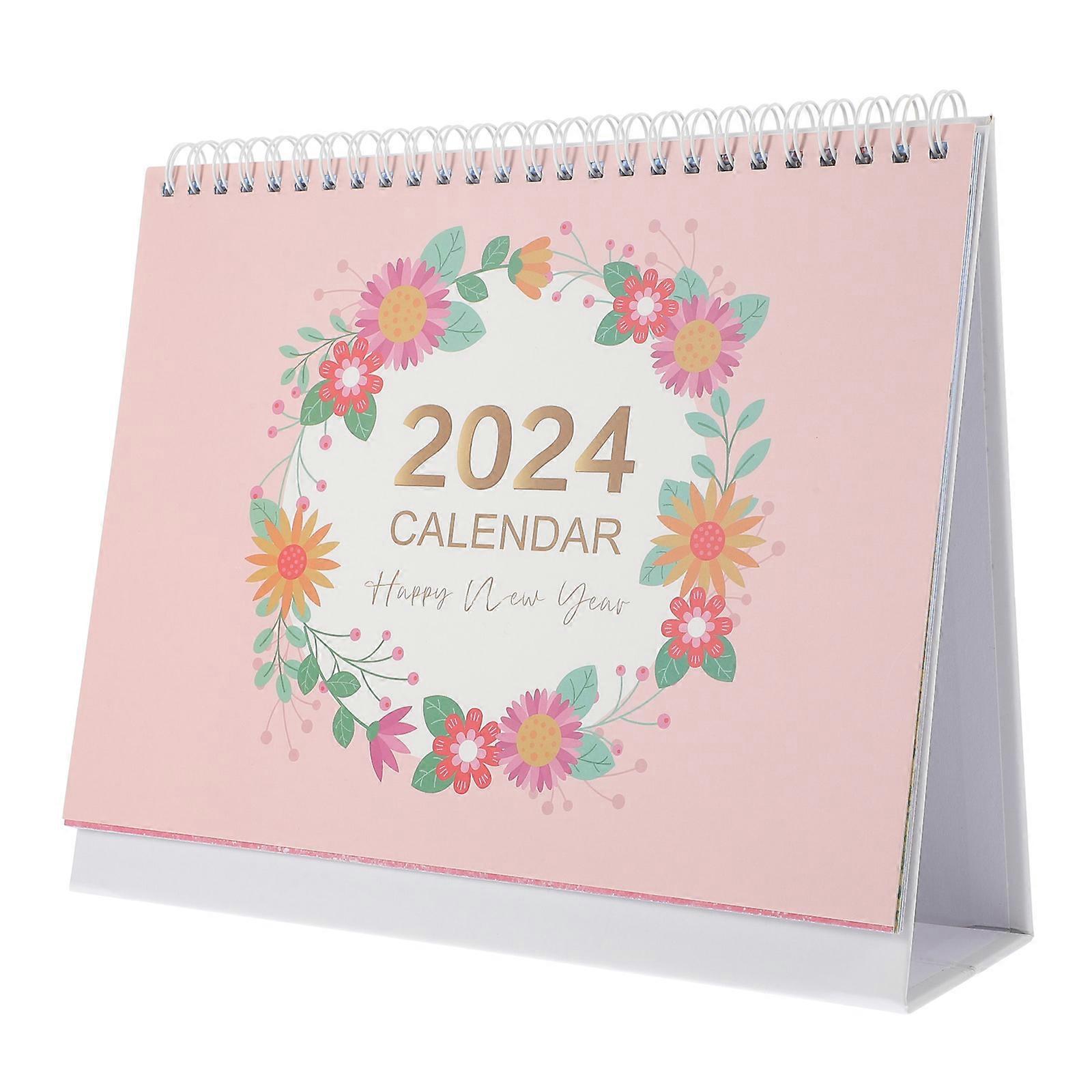 Multi Desktop Calendar 2024 Standing Desk Calendar Monthly Planning Office Use 1Set