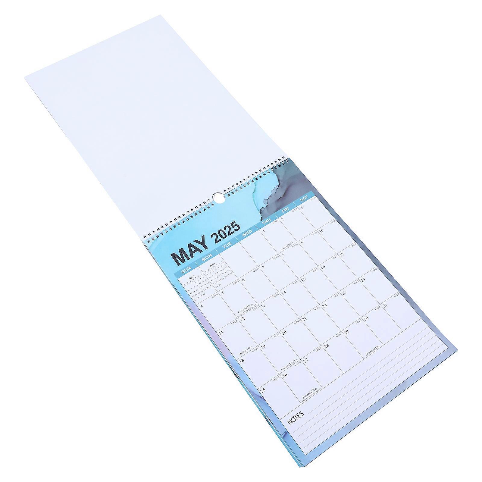 Vertical Wall Calendar 2024-2025 Hanging Calendar For Home Office Use Simple Design 43.00X30.50X0.05cm 1Pack