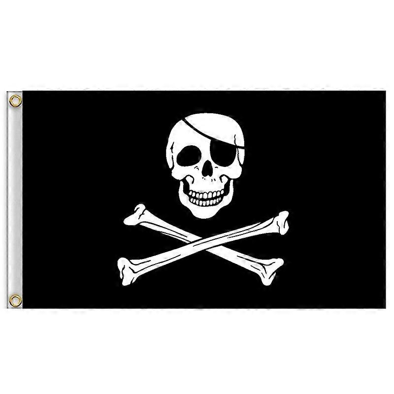 60x90cm Pirate Skeleton Flag Bald Eye Mask