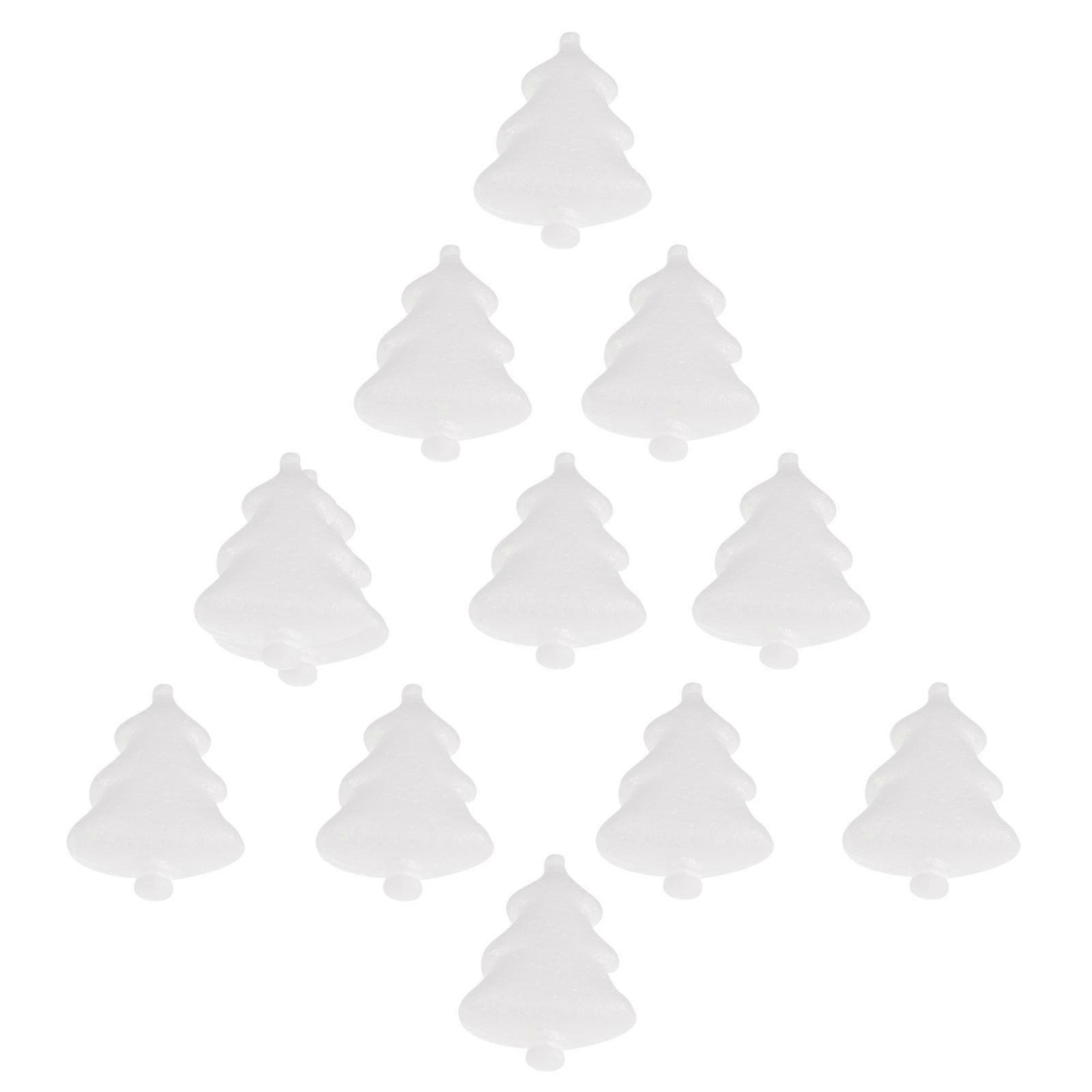 20Pcs Blank Christmas Tree Ornaments For Creative Development And Imagination Enhancement During Holiday Parties With White Material
