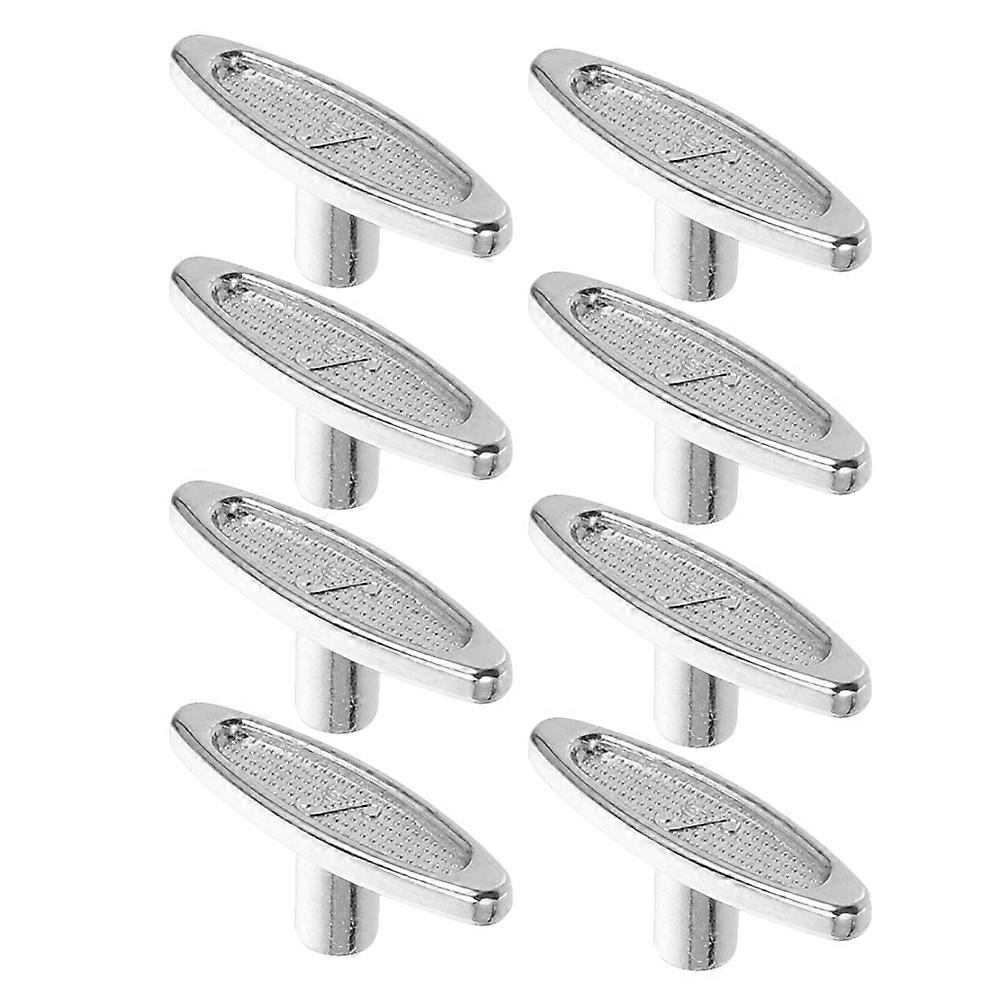 Music Box Winding Key Set 8Pcs Silver Iron Windup Replacement