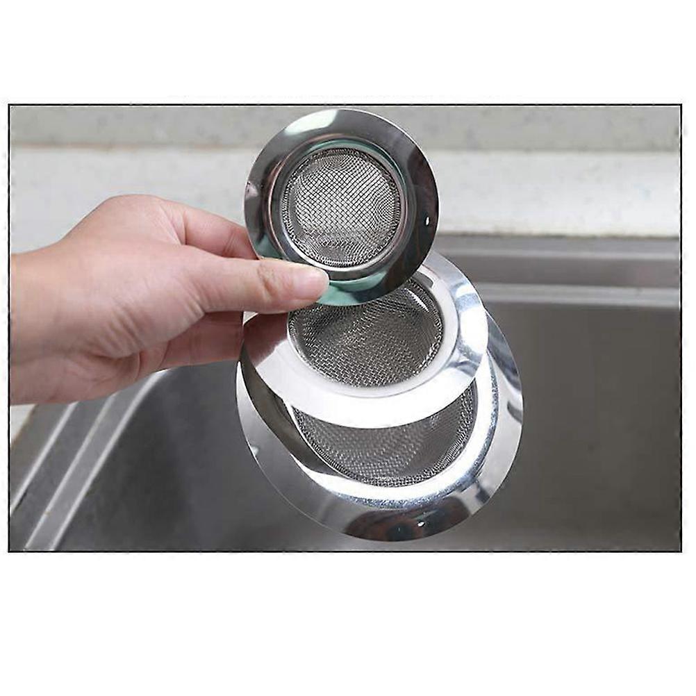 Drain Sink Strainer Round Basket Strainer for Kitchen Bathroom Silver 1Pack Prevent Clogging