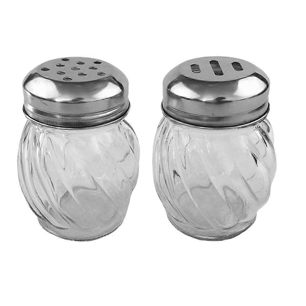 Pepper Storage Jars Kitchen Glass Bottles for Spices 4Pcs Transparent
