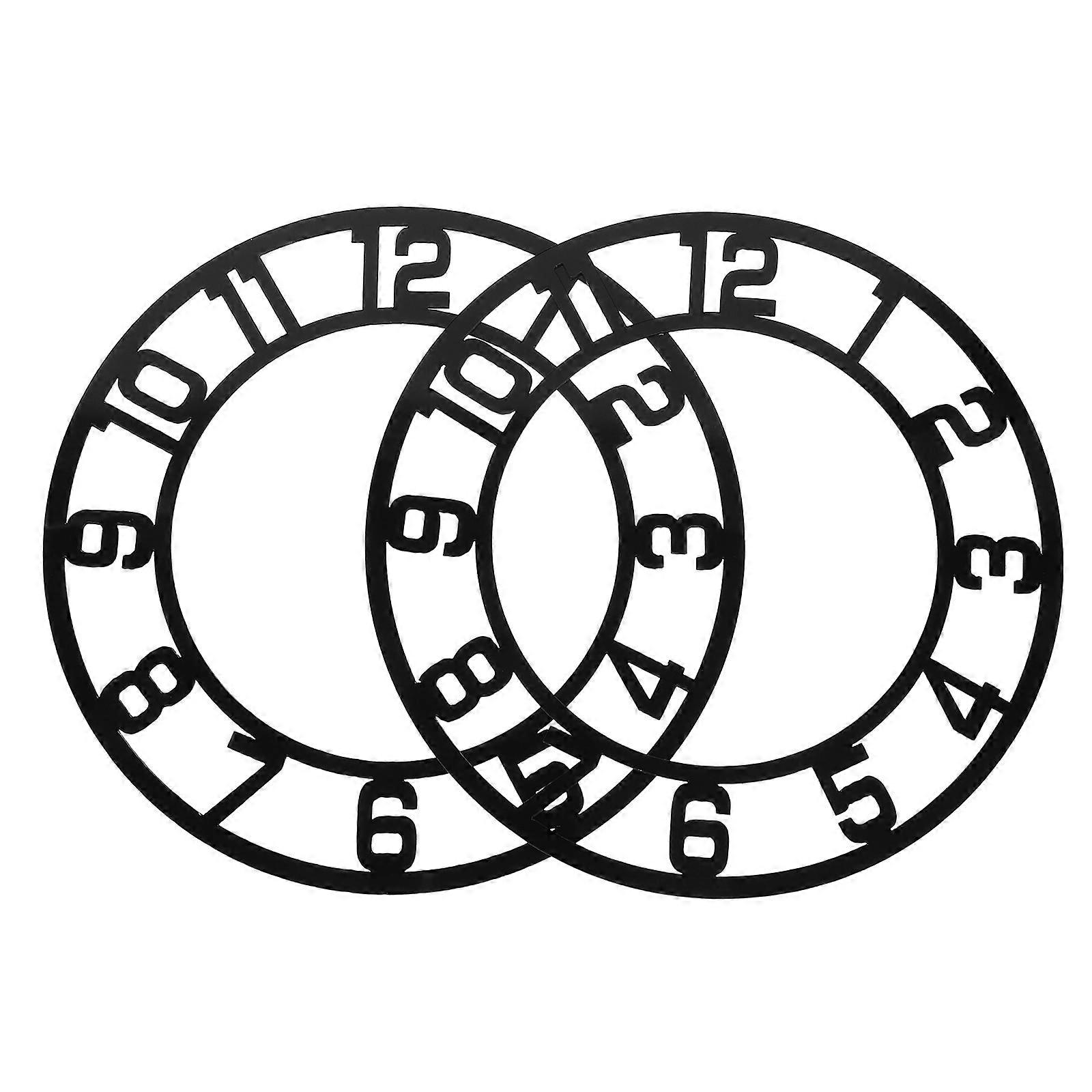 DIY Acrylic Wall Clock Sticker with Arabic Numerals Clock Face 4Pcs