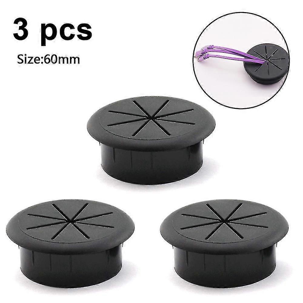3pcs Desk Cord Grommets Wire Cable Hole Cover