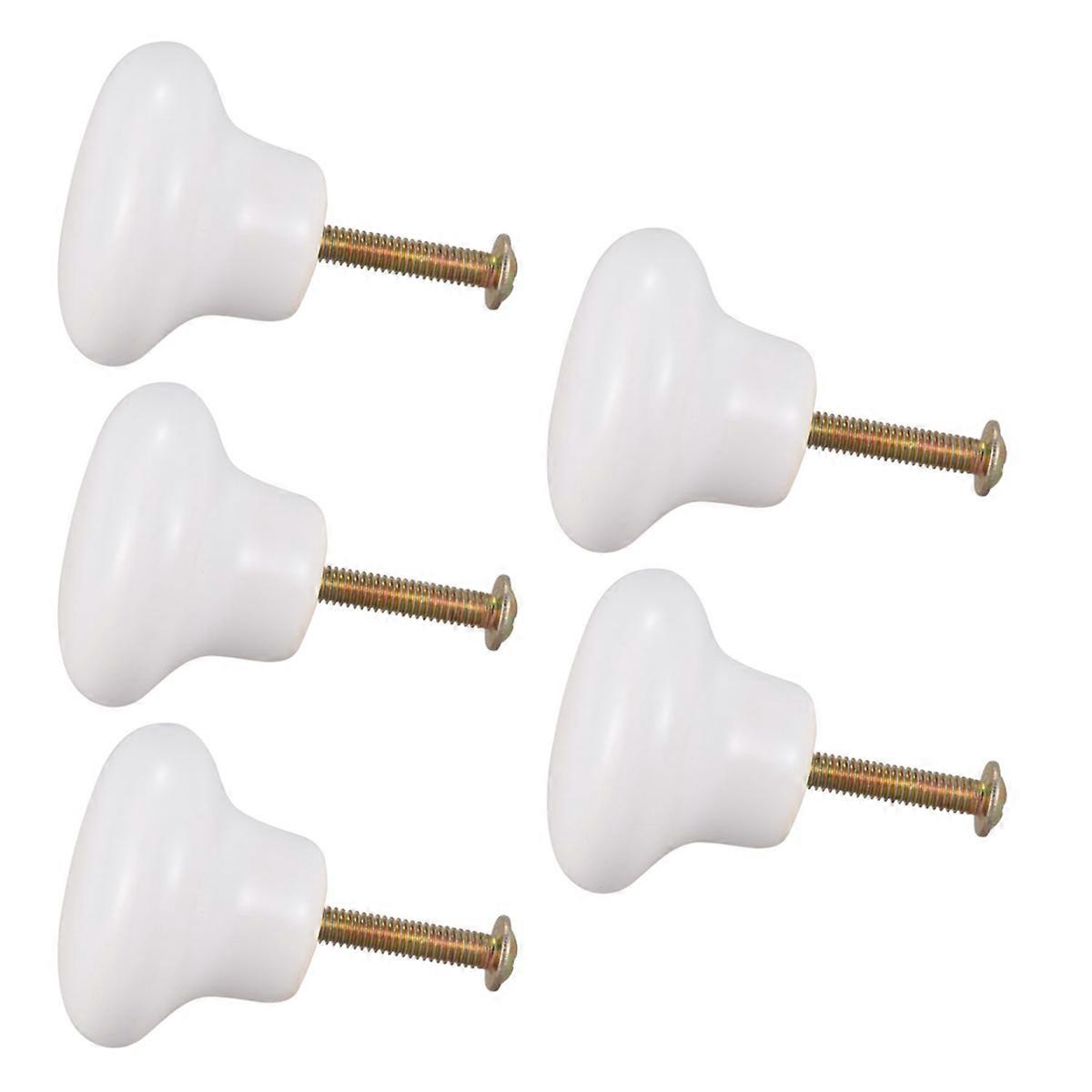 1pcs Ceramic Door Round Handles Kitchen Cupboard Pull Knobs white S