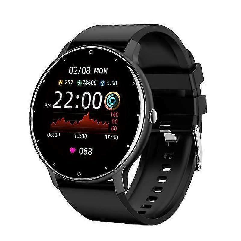 BW0223 Heart Rate/Blood Oxygen/Blood Pressure Monitoring Bluetooth Smart Calling Watch, Color: Silicone Black_c*