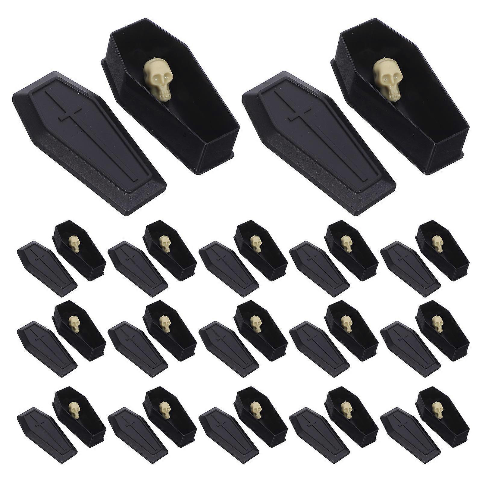 Halloween Skeleton Props for Mini Coffin Figurines 80Sets Decor