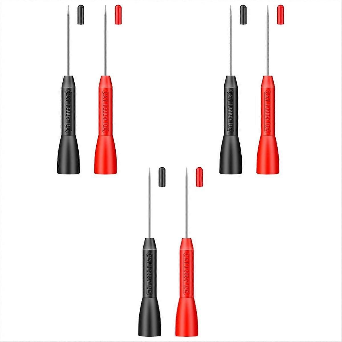 6pcs Insulation Piercing Needles Insulation Piercing Needle Non-Destructive Diagnostic Multimeter Te