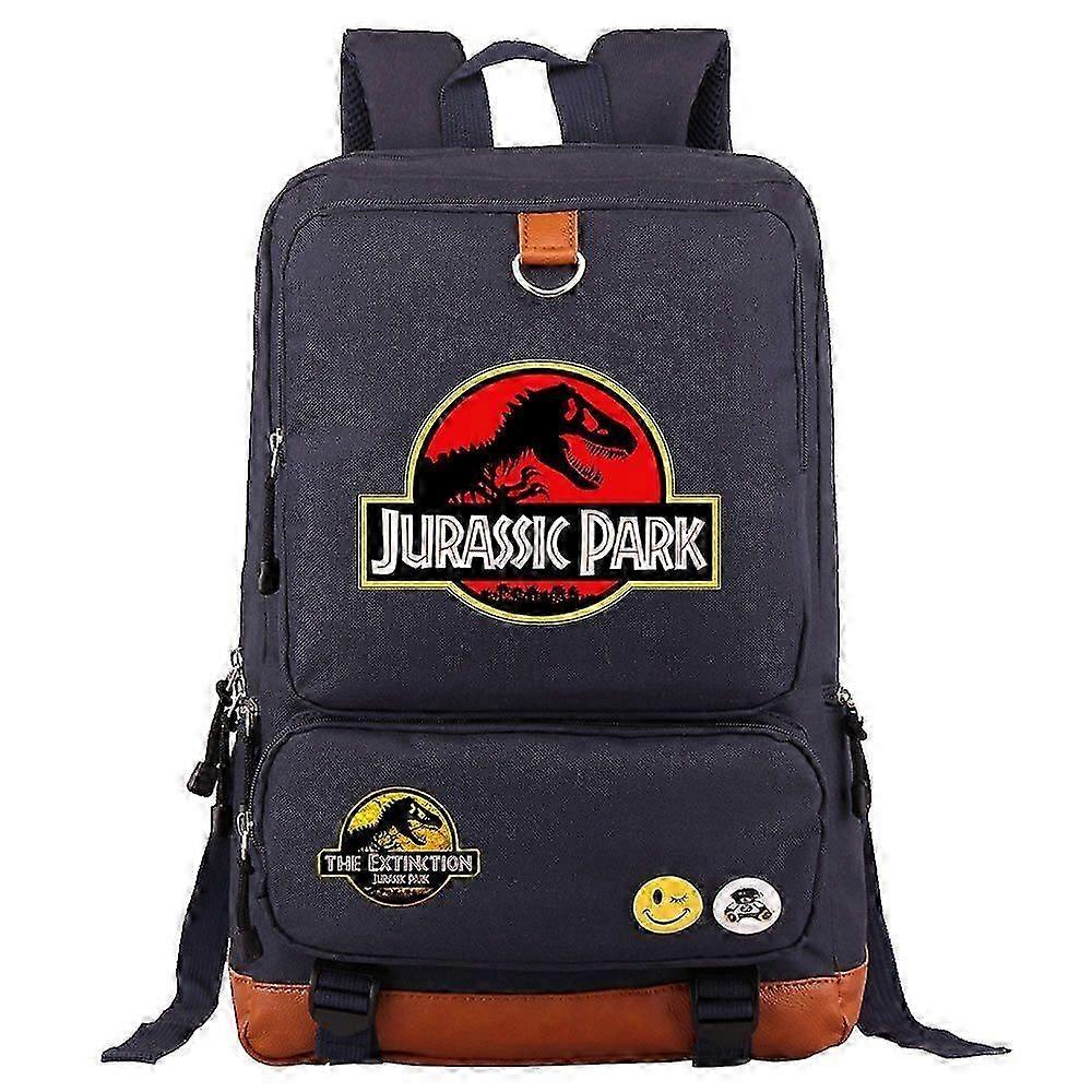 Jurassic World & Park Backpack: Durable Laptop Travel Bag - リュックサック、メッセンジャー、ショルダーストラップ付きスクールバッグ For Characters & School Supplies