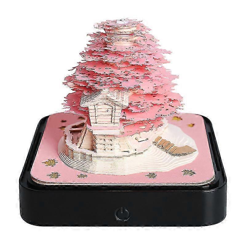 3D Memo Pad Block Notes For Offices Stationery Omoshiroi Block 3D Notepad Green Treehouse With 2024 Calendar 26s