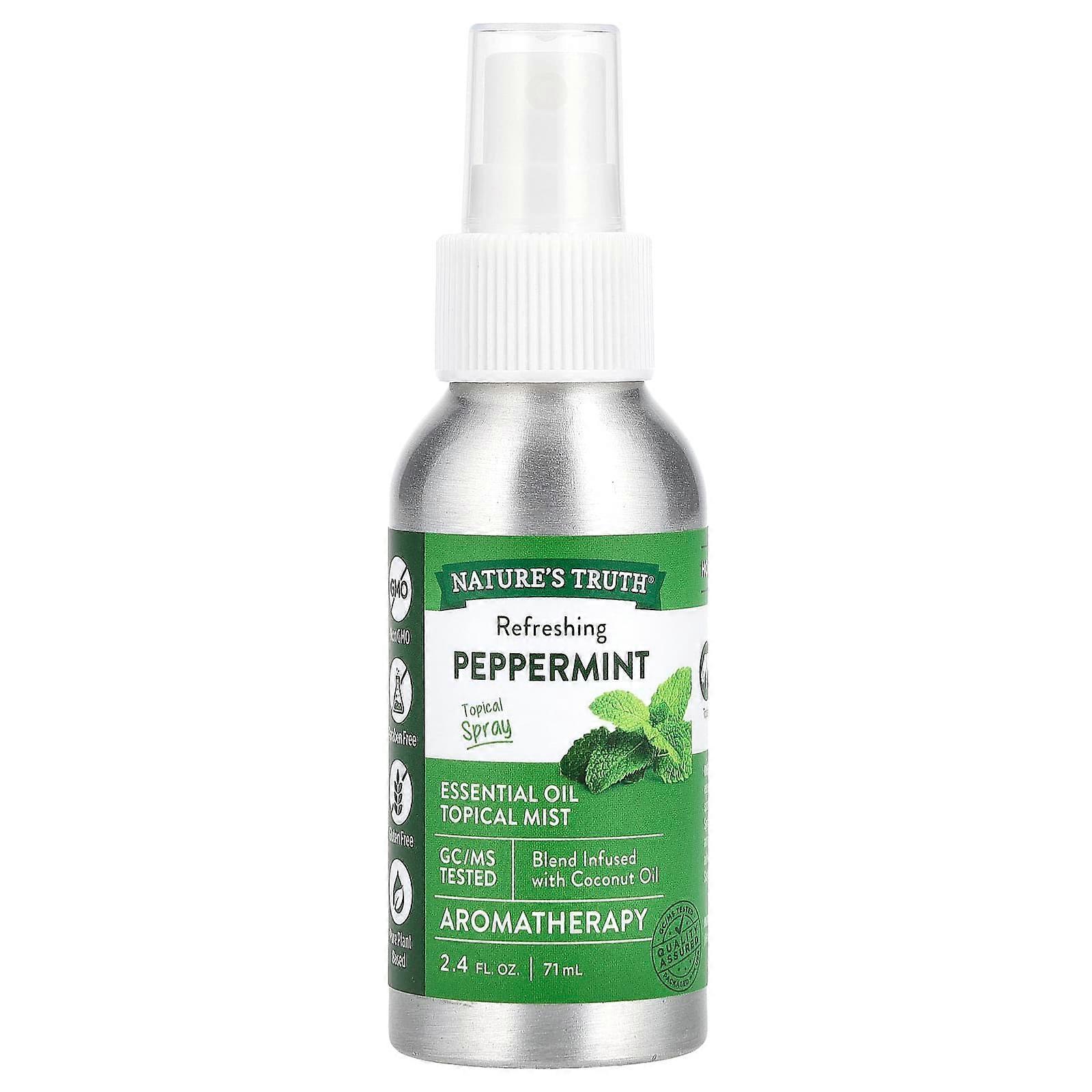 Essential Oil Topical Mist, Refreshing Peppermint, 2.4 fl oz (71 ml)
