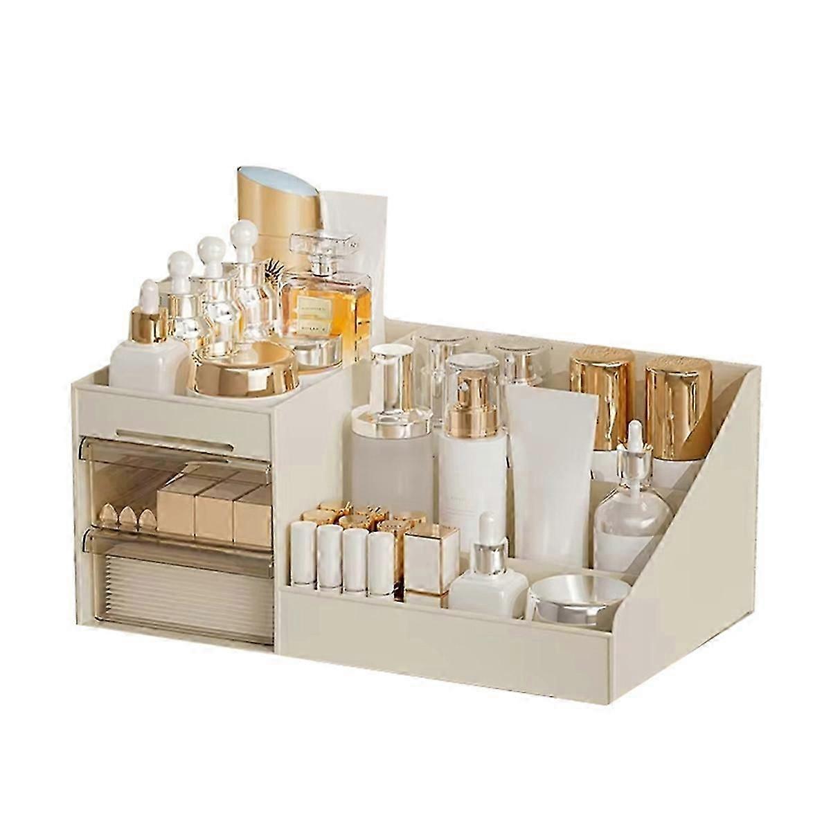 Cosmetic Organizer with Clear Drawer Countertop Organizer for Cosmetics, Lotion,Lipstick Ideal for D