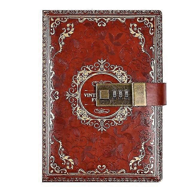 2025 Vintage Password Book Notebook With Lock Diary
