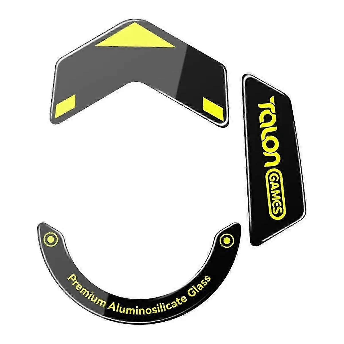 Glass Mouse Feet Compatible for G502 X PLUS Wireless Mouse Round Curved Edge Mouse Glass Skates, A 25-26