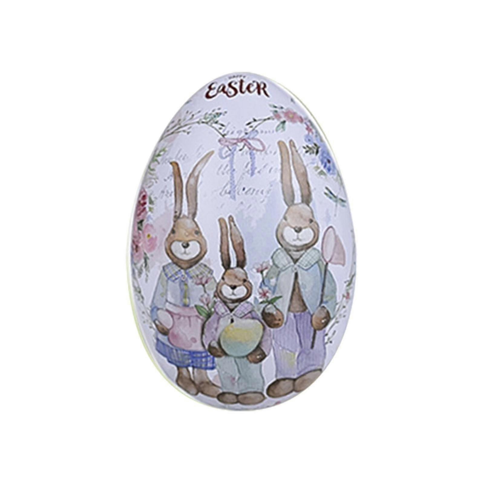 Easter Decorations Easter Tinplate Eggs Color Rabbit Iron Eggs Candy
