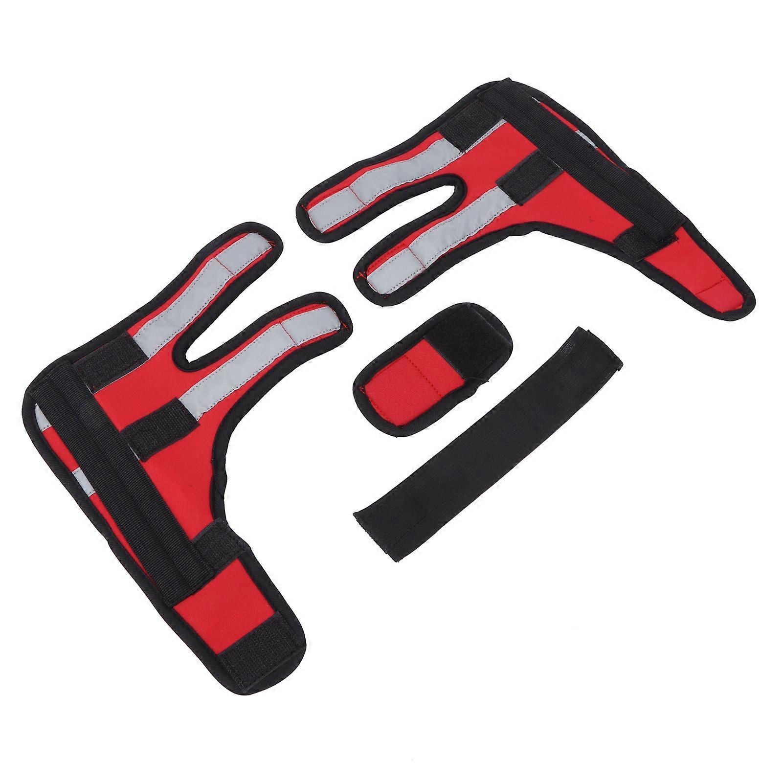 1 Pair Dog Front Leg Braces with Supporting Sleeve Pet Knee Pads for Ligament Injuries Sprains and Loss of StabilityHJ32 Front Double Leggings Red (T