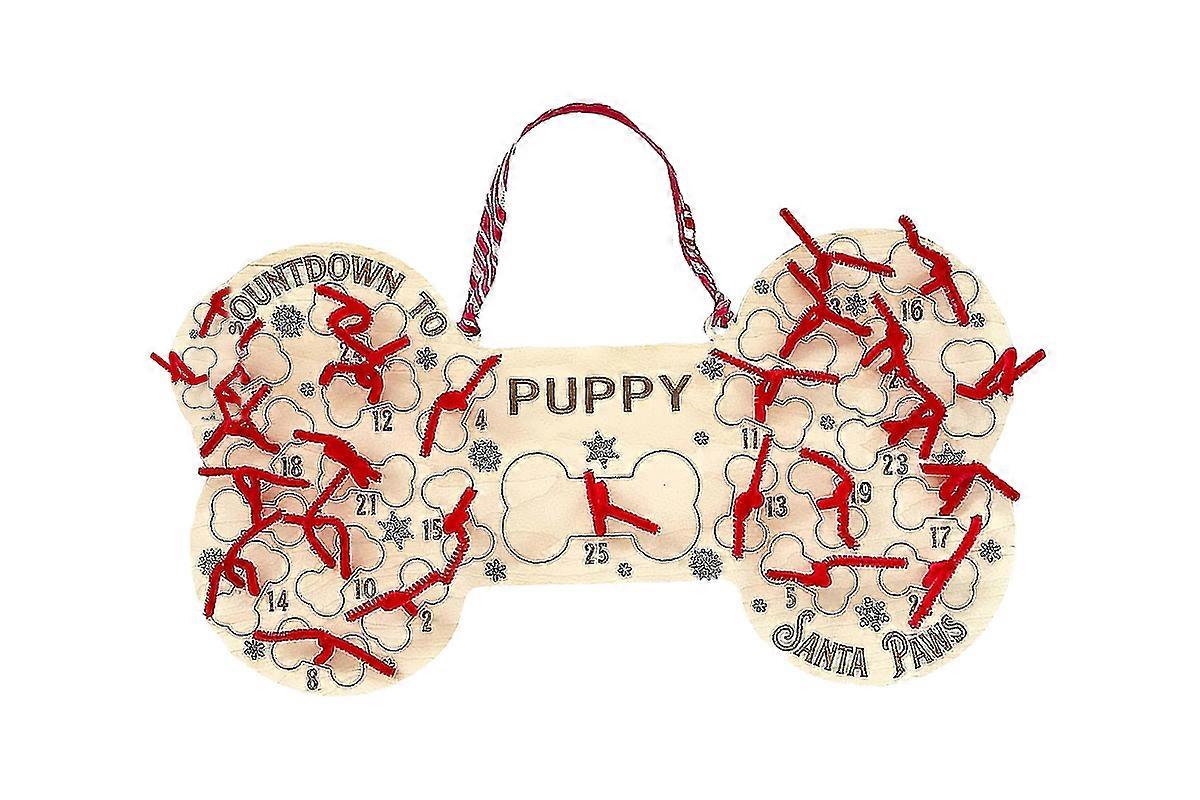 Christmas Dog Bone Shaped Advent Calendar 25 Days Xmas Countdown