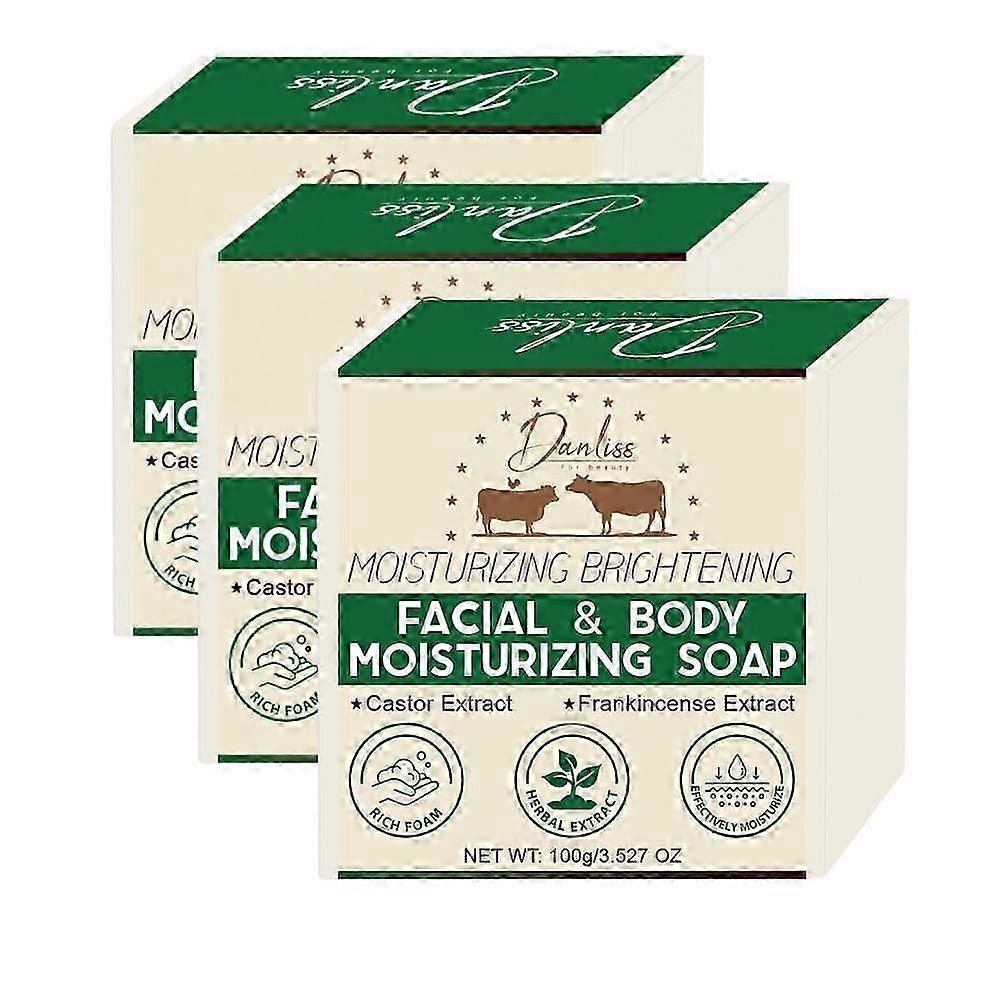 2025 1-3pcs Beef Tallow Soap Bar for Skin Organic Beef Tallow Soap for Face & Body Grass-Fed & Finished