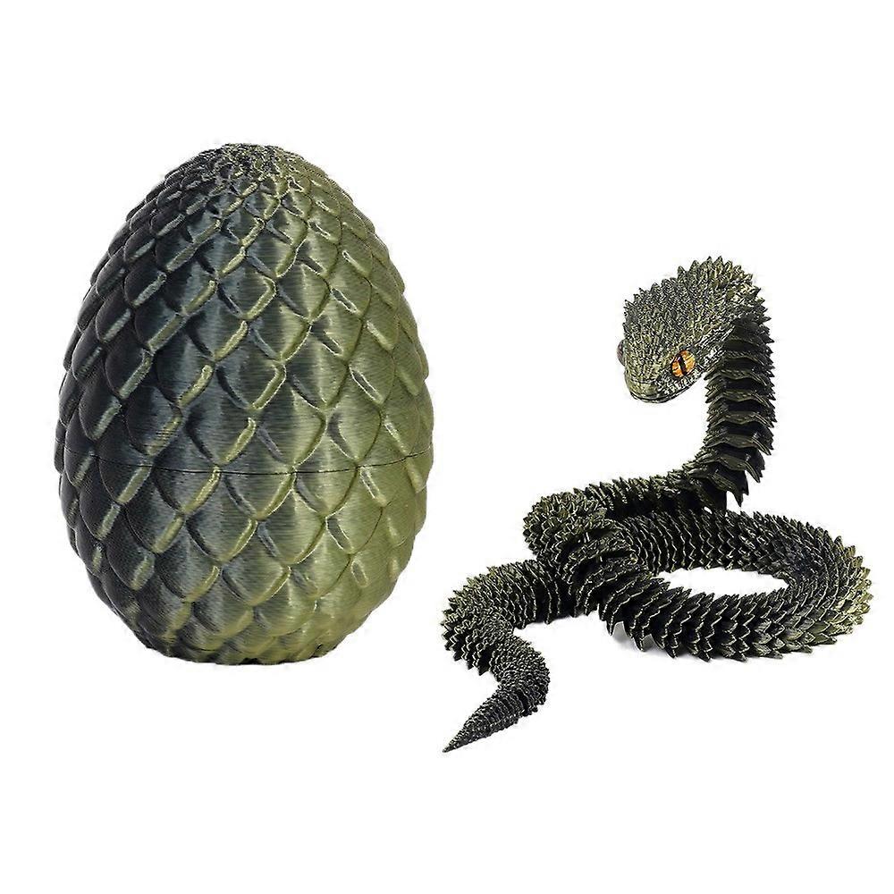 Snake Egg 3D Printed Snake Egg Animal Simulation Model Christmas Decorations