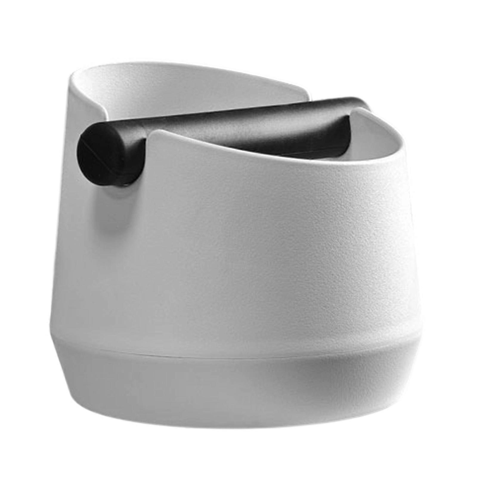 Thickened Coffee Knock Box with Nonslip Base Large Capacity Quiet Tamping Suitable for Espresso Machine Accessories  White