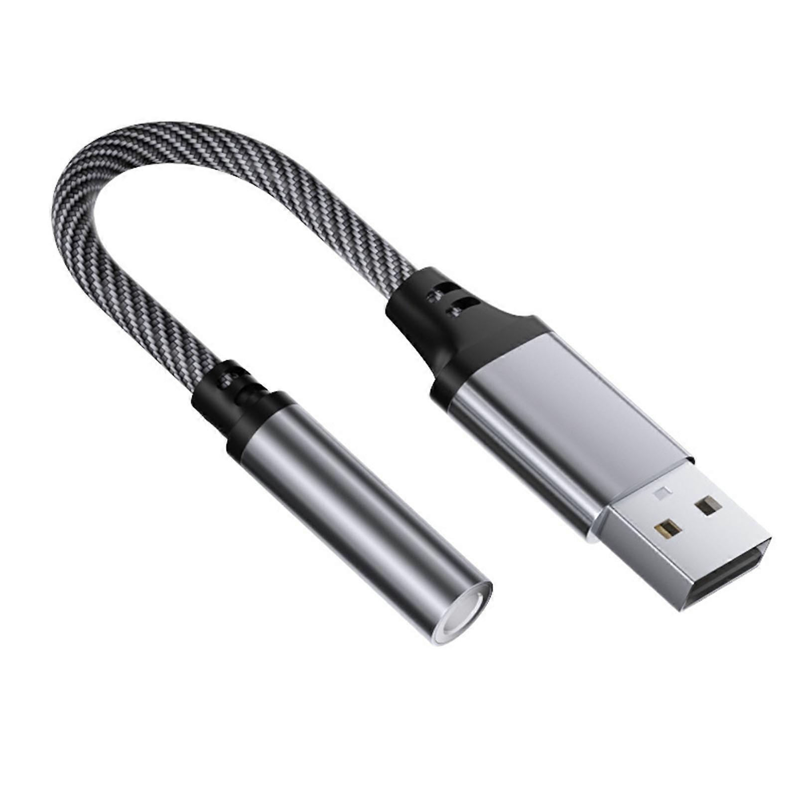 USB to 3.5mm External Sound Card for Headphone Micphone Sound Adapter Use on Laptops and PC Multicolor