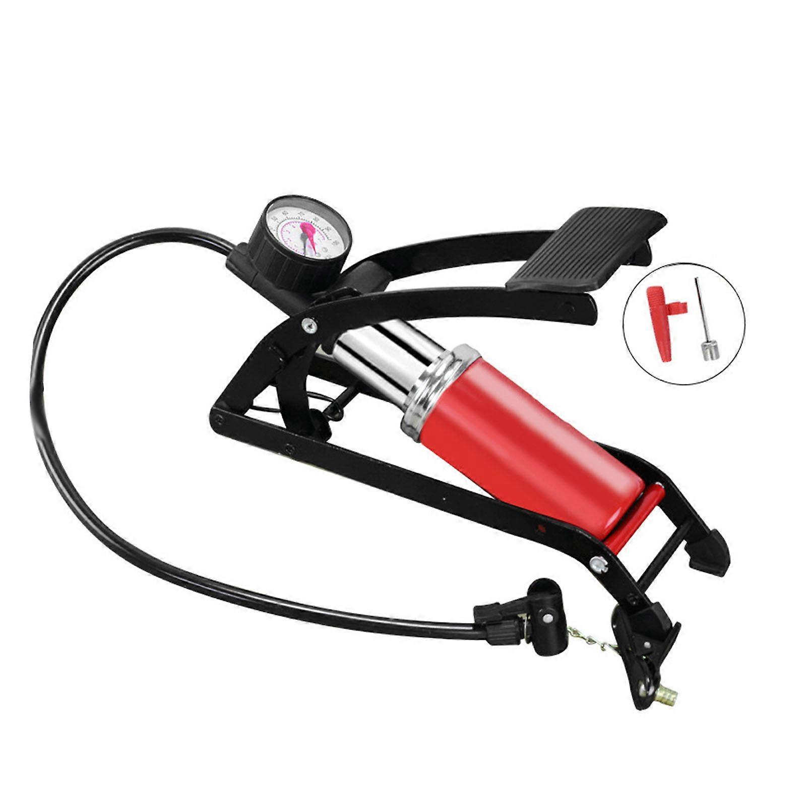 Single cylinder foot pump for bicycle high pressure