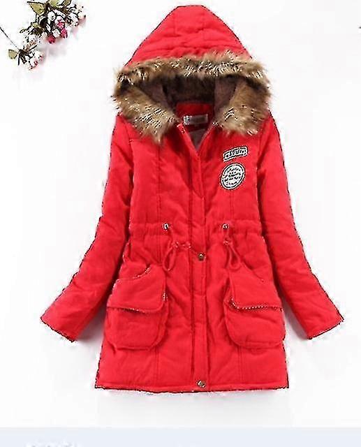 سترة نسائية شتوية جديدة متوسطة طويلة سميكة كبيرة الحجم 4xl ملابس خارجية معطف مبطن بغطاء للرأس سترة رقيقة سترة قطن مبطن معطف f26