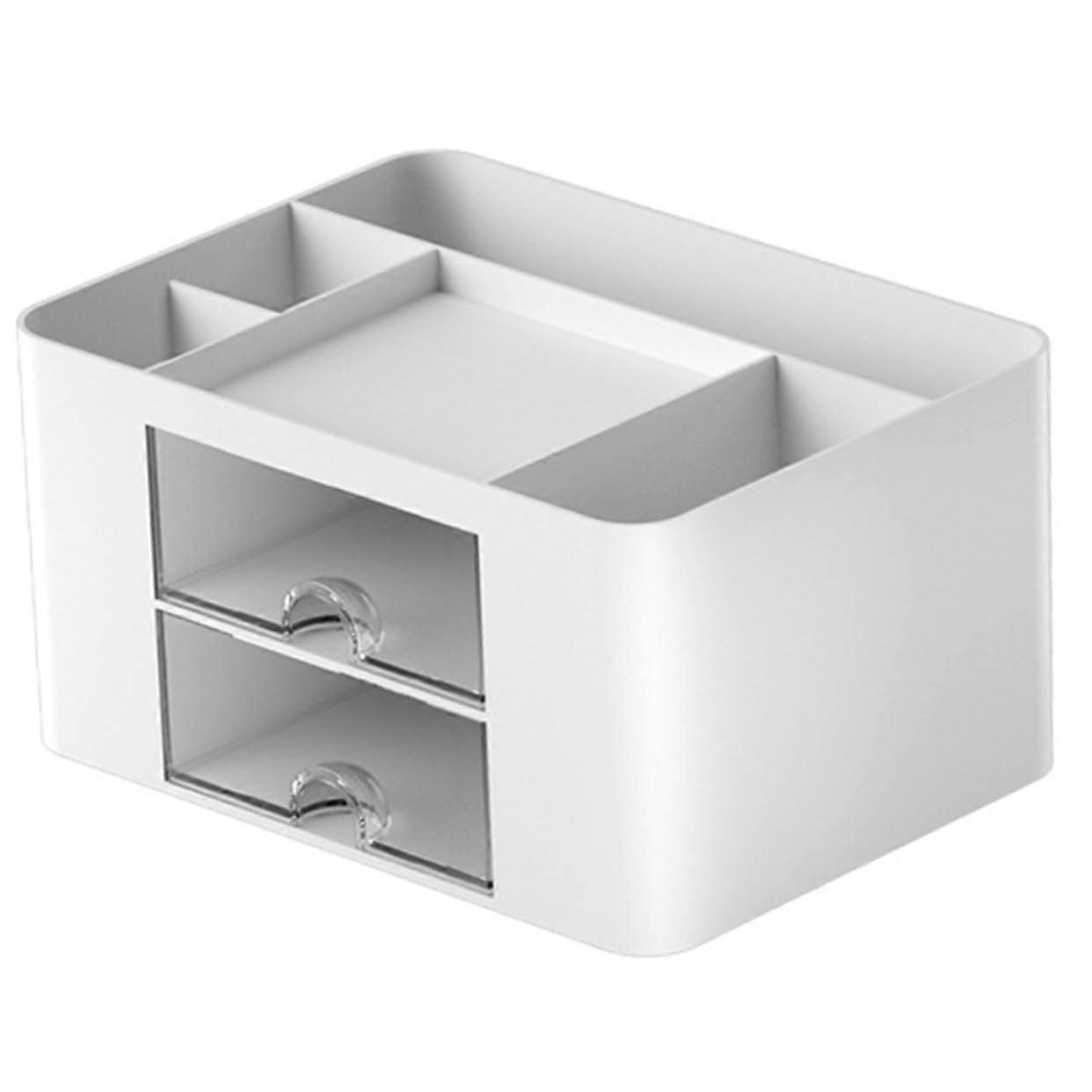 Multifunction Desktop Organizer Transparent Storage Box For Cosmetics Stationery Capacity Partition HIPS Material