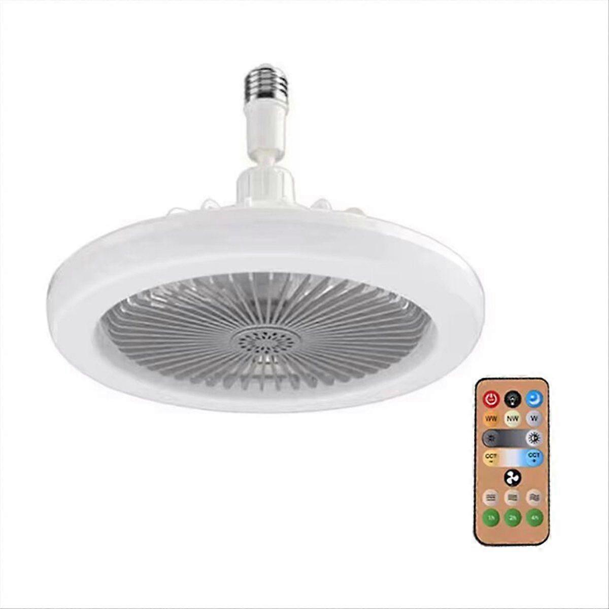 30W Aromatherapy Fan Light E27 Ceiling Fan Lamp 360Rotating Remote Control Tri Color Lighting LED