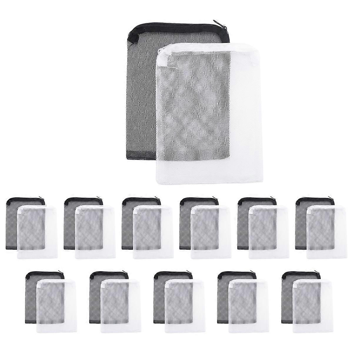 24 pièces de sac filtrant d’aquarium Sac filtrant en maille Sac filtrant réutilisable pour carbone granulaire, Biobal