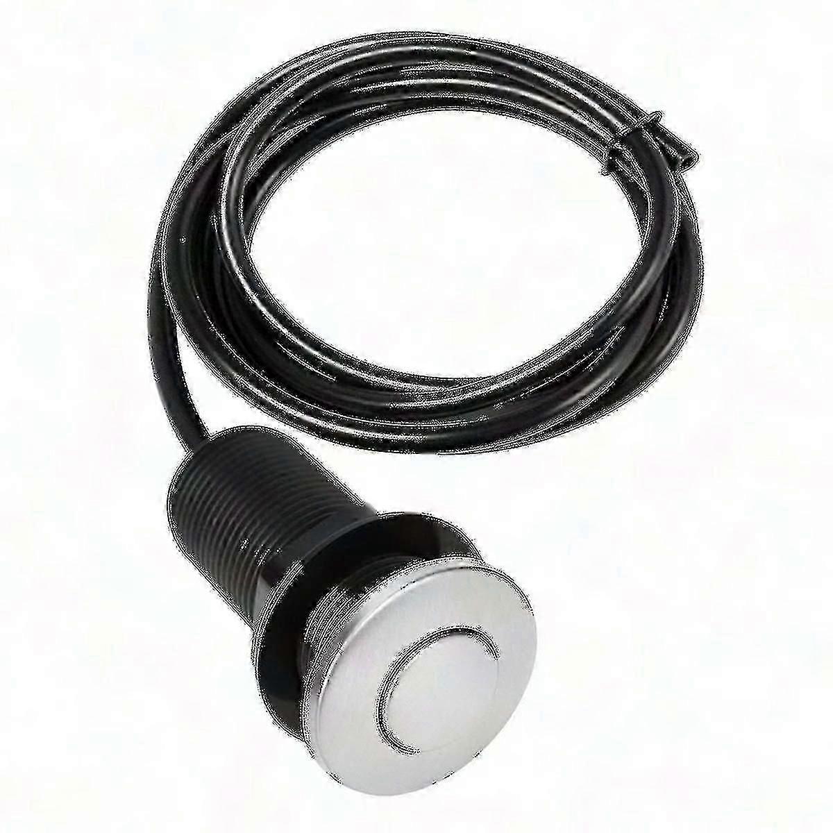 Air Activated Switch Button with Hose for Sink Top Stainless Steel Food Waste Disposal Garbage Part
