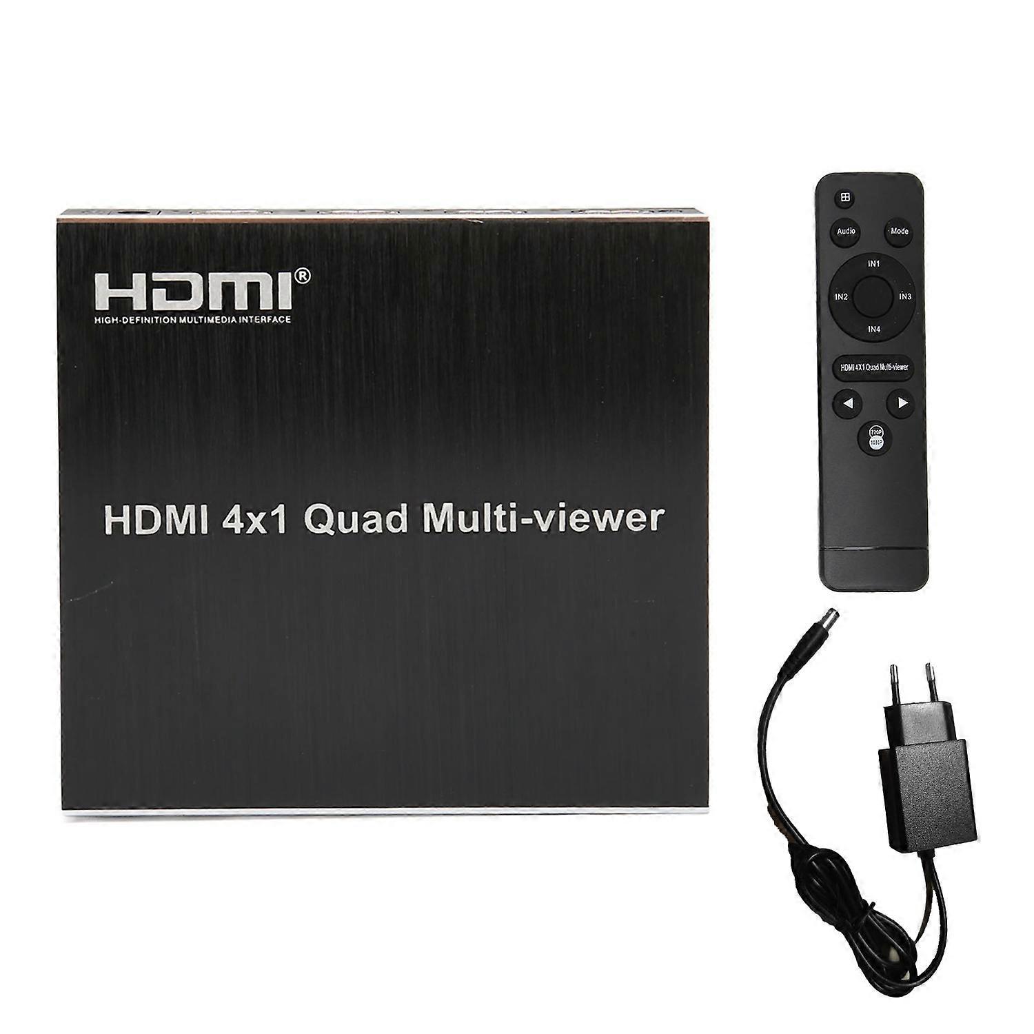 HD Multimedia Interface 4x1 Multiviewer Switch Seamless 1080P At 60Hz 4 in 1 Out Switcher with RS232