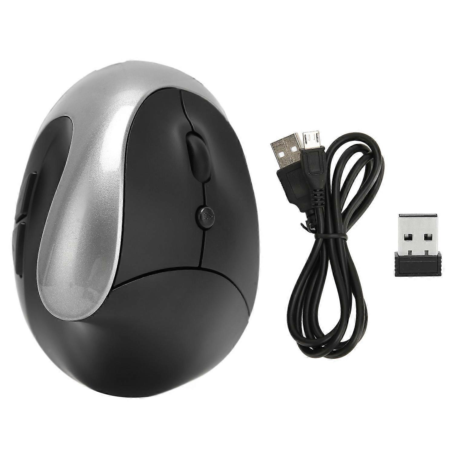 2.4G Wireless Vertical Mouse 6 Keys Ergonomic Rechargeable Three Speed Dpi Adjustable Plug and Play 