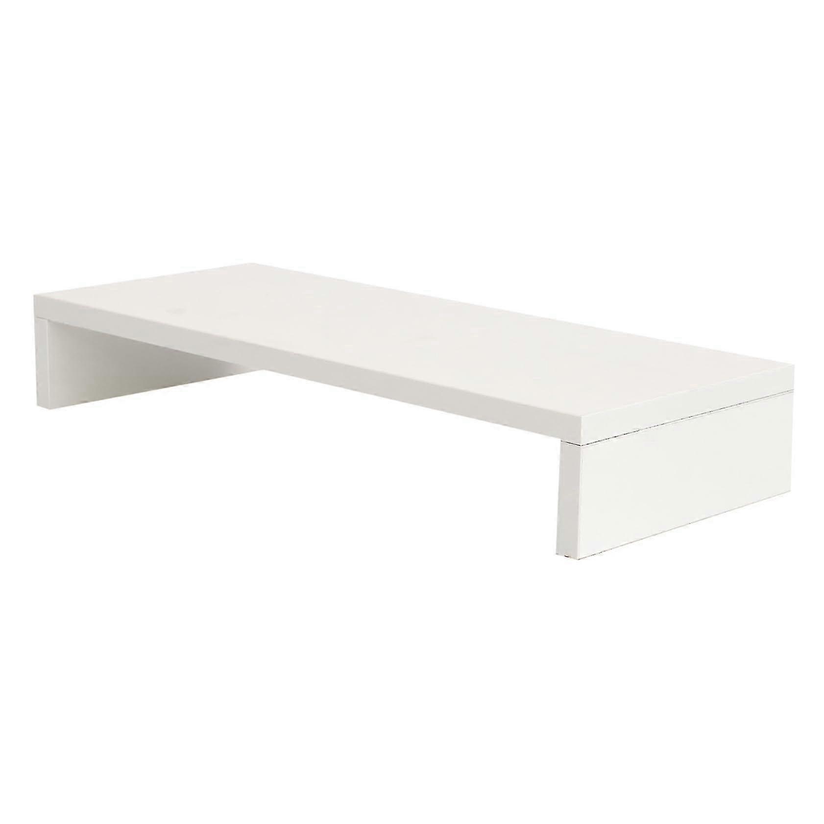 Wooden Desktop Monitor Rack - Heightening Stand for Computer, White Color, Smooth Edges, Strong Bearing Capacity