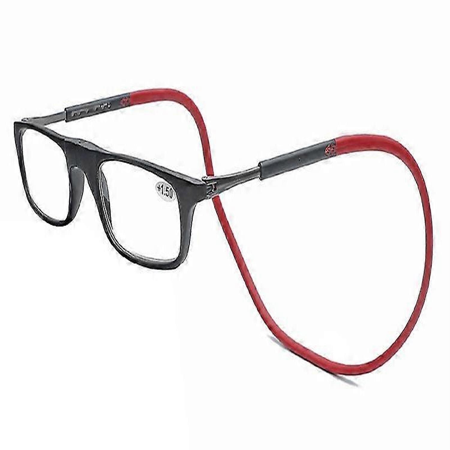 High Quality Clic Magnetic Reading Glasses, Unisex, Soft Foldable Strap, Computer Reader