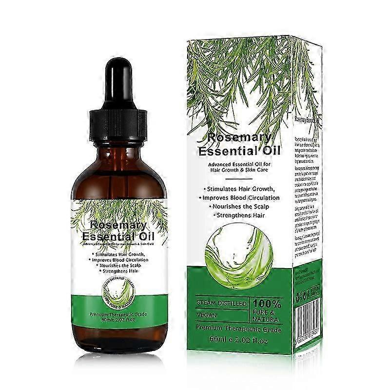 Veganic Natural Rosemary Oil For Hair Growth, Rosemary Essential Oils, Nourishes The Scalp, Stimulates Hair Growth 60ml