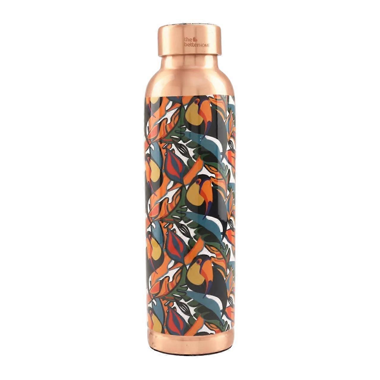 Kupferflasche mit Tukan-Motiv (950 ml), Kupfer-Wasserflasche „Toucan Touch“, The Better Home