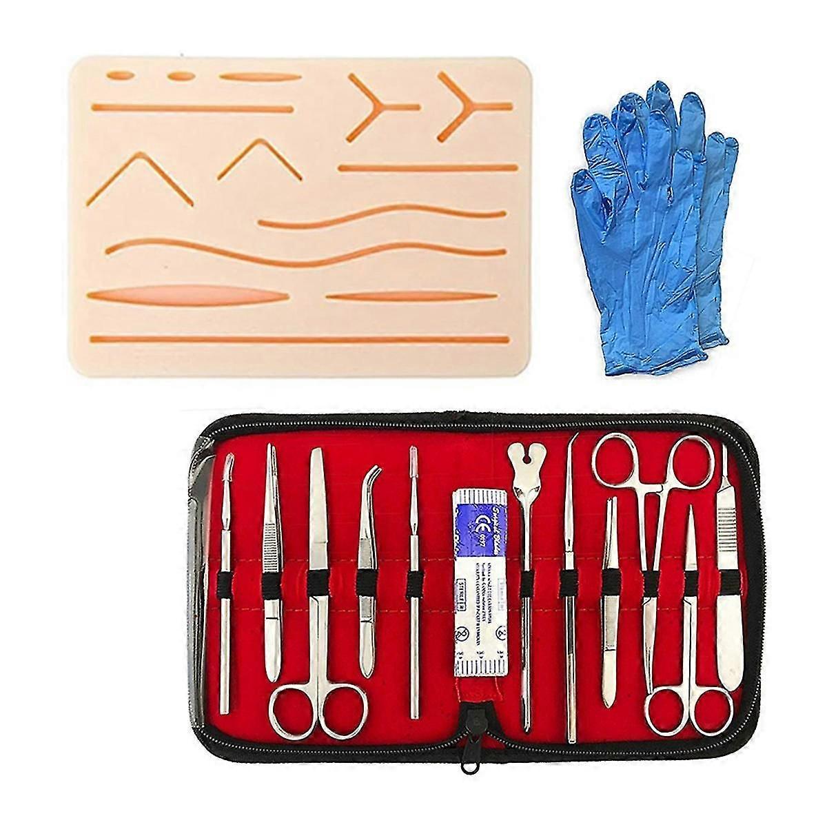 Silikon sutur kit Studenter Practice Kit Suture Practice Model pedagogisk undervisningsutstyr