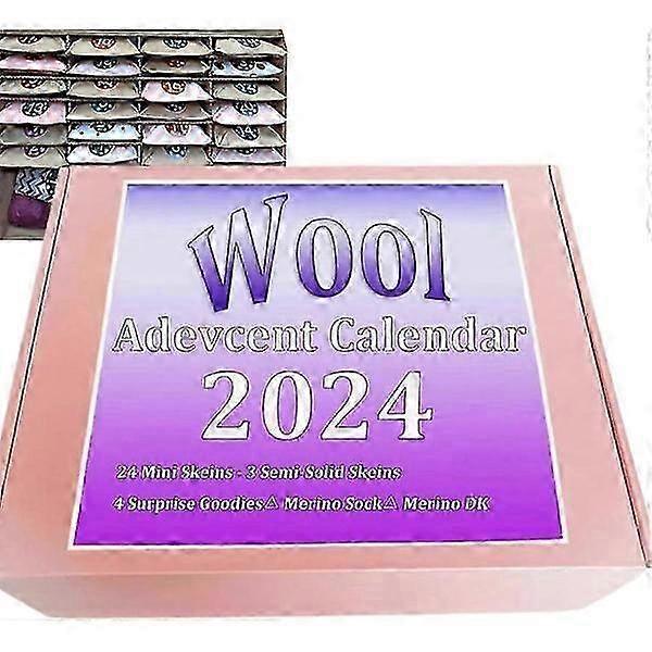 Adventní kalendář z vlny 2024, háčkovaná příze