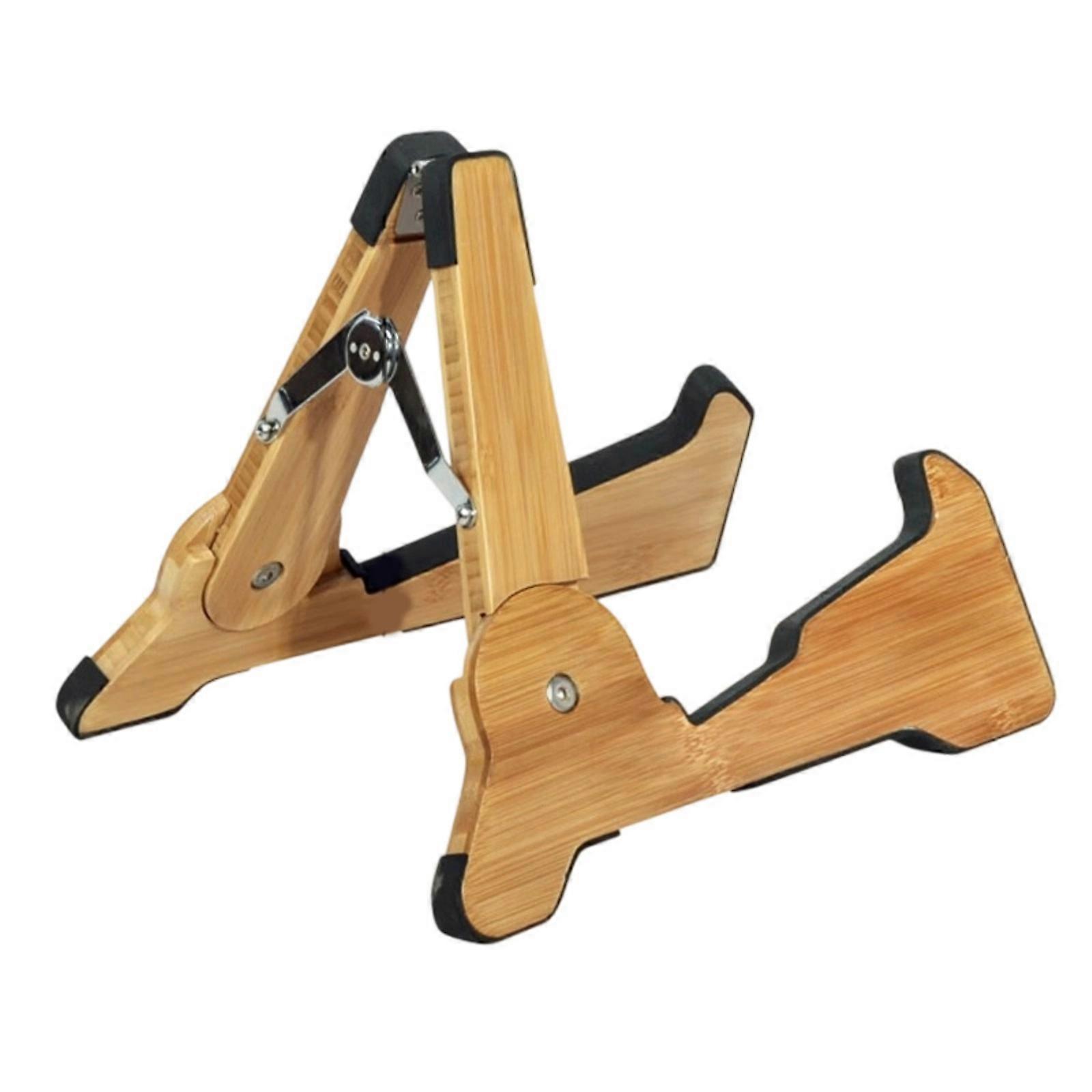 Portable Collapsible Music Stand Holder String Instrument Rack For Multiple Instruments Indoor and Outdoor Use Foldable  Rosewood color
