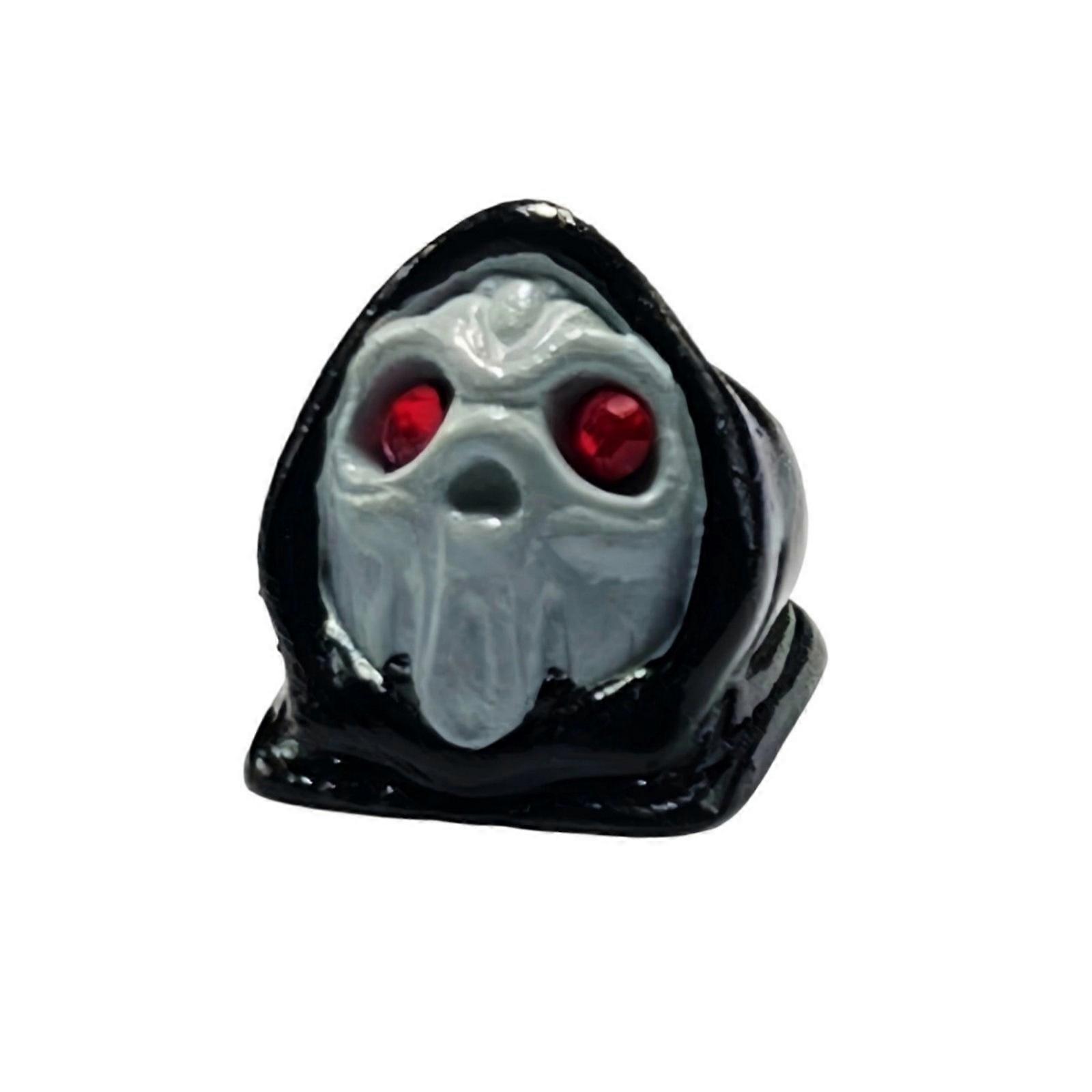 Skull Ghostly 3D Resin Keycaps Dark Black Redness Halloweens Theme For Mechanical Keyboards Decorative Multicolor