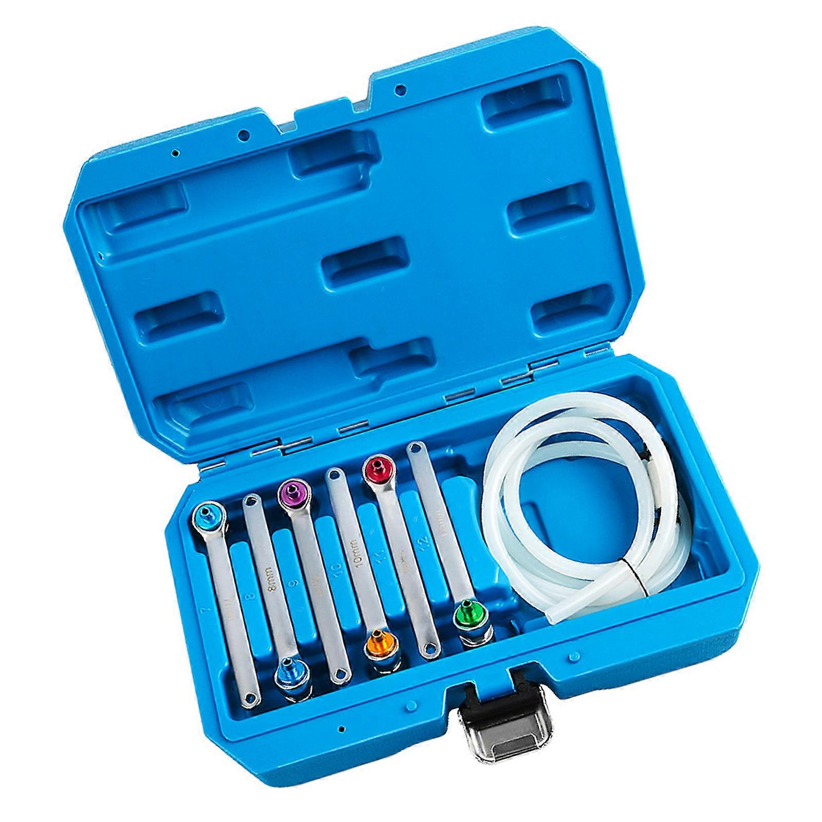 General Brake Fluid Drain Tool Set Including 6 High Strength Wrenches And Leakproof Gate For SUVs Multicolor