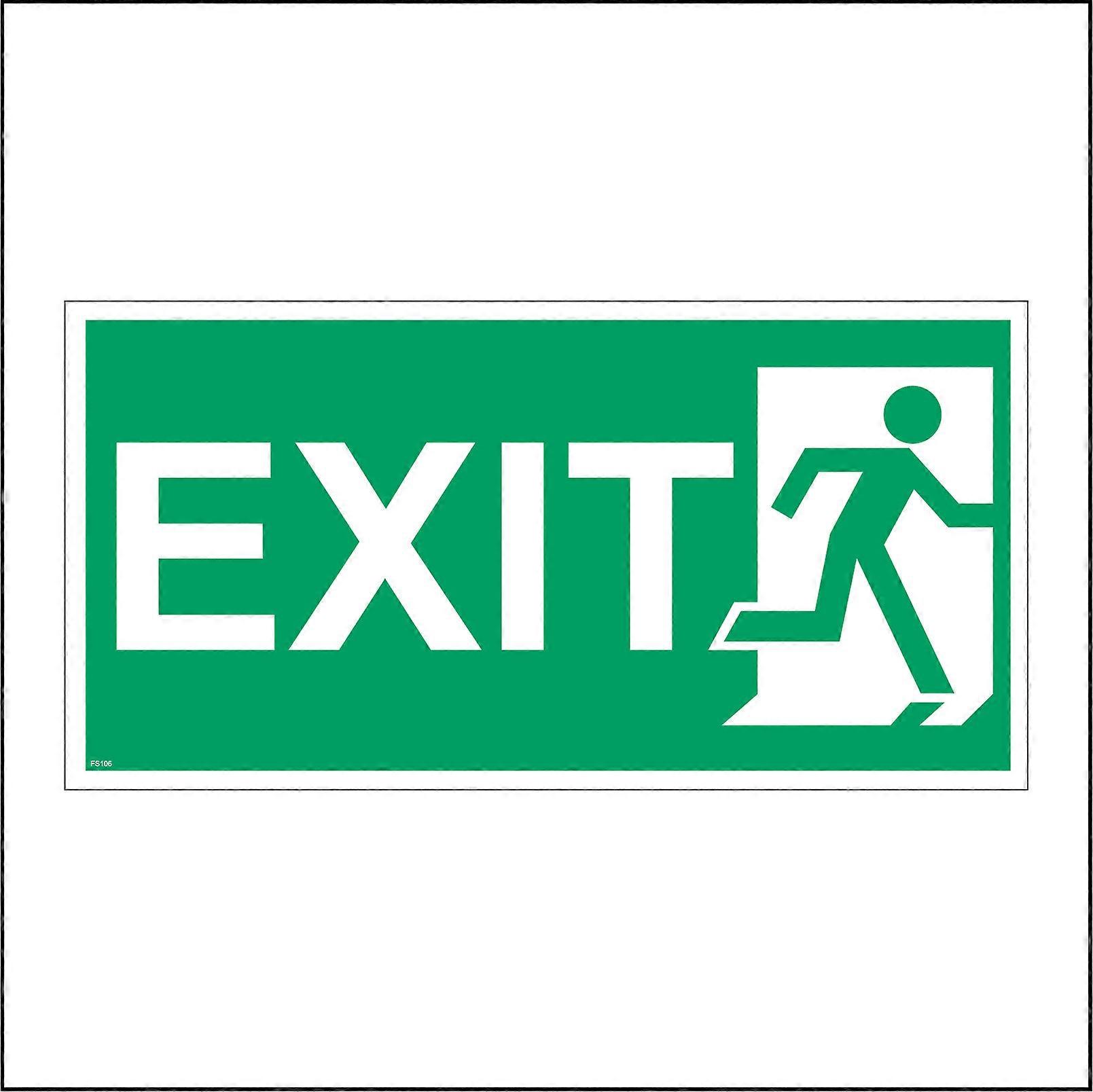 FS106 Exit Right Sign with Running Man Door