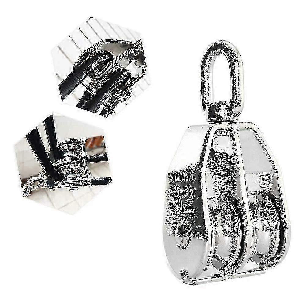 Double Pulley Made of Stainless Steel with a Load Capacity of 250 Kg, Suitable for Various Applications