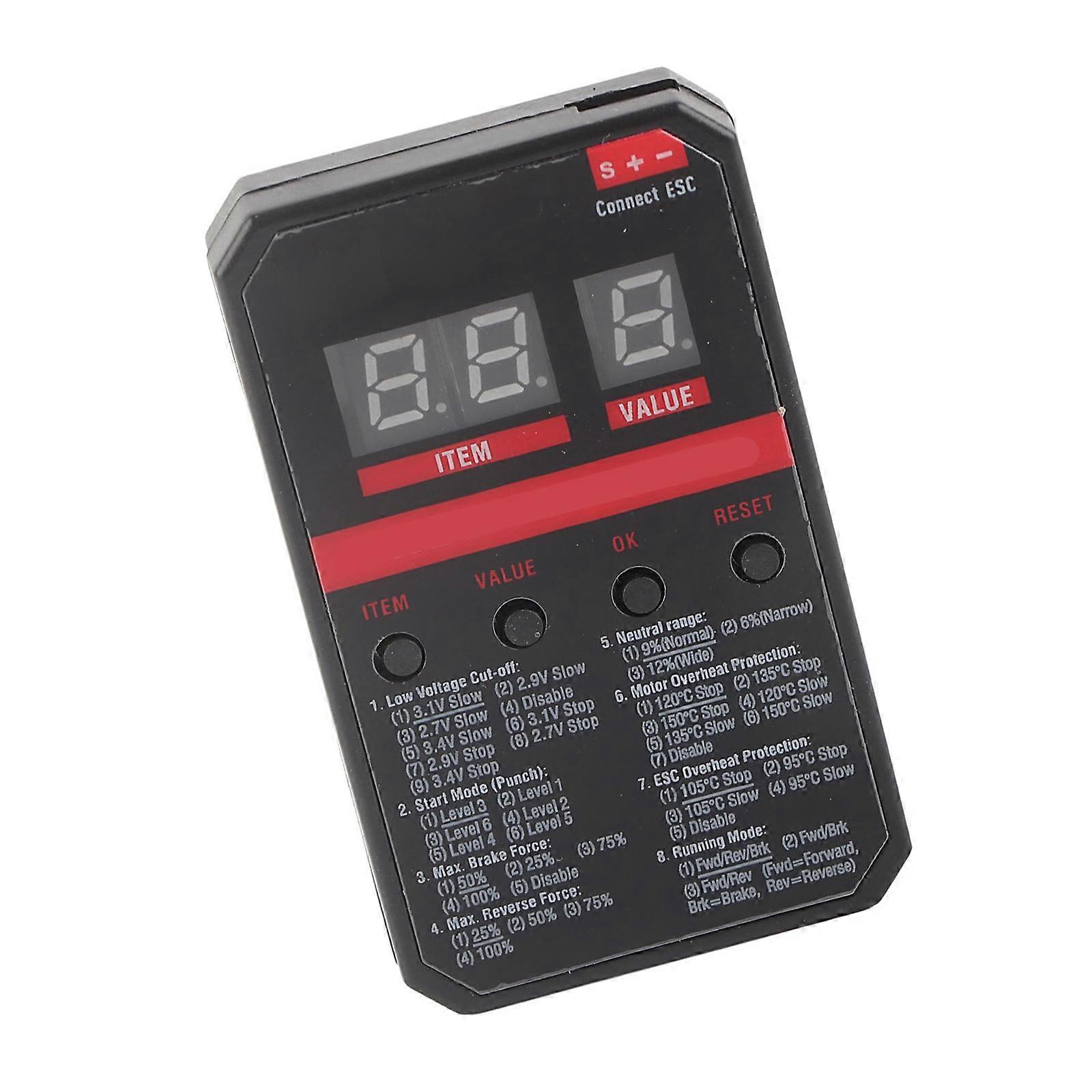 Universal ESC Programming Tool with LED Display Brushless ESC Programmer Simple to Operate for Customizable Settings Multicolor