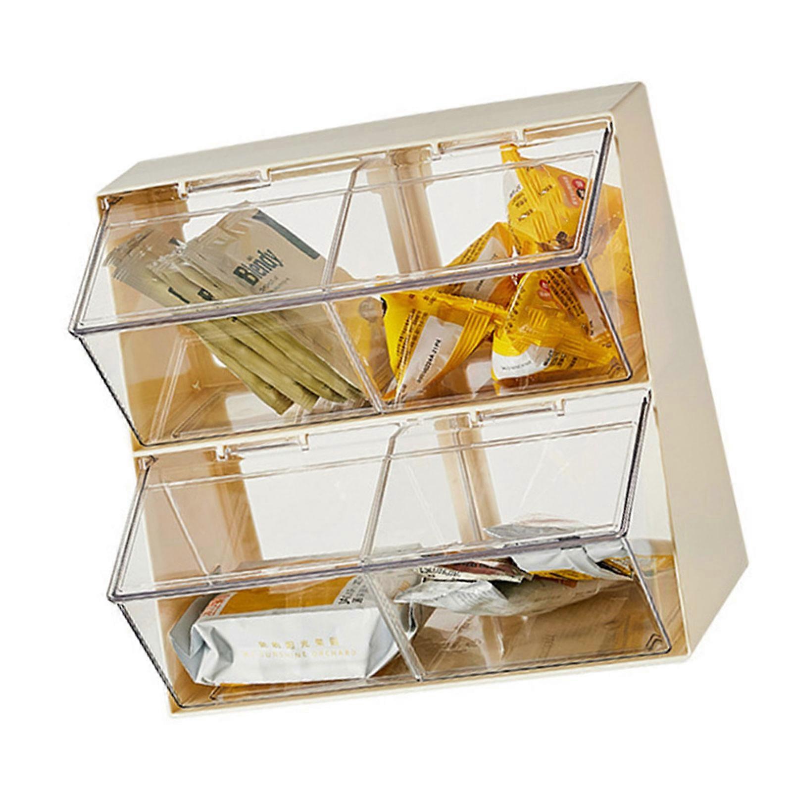 מחזיק קפה קיבולת גדולה אלגנטי שקית תה אחסון ניידת קפה ארגון מקרה עבור משטח עבודה לבן