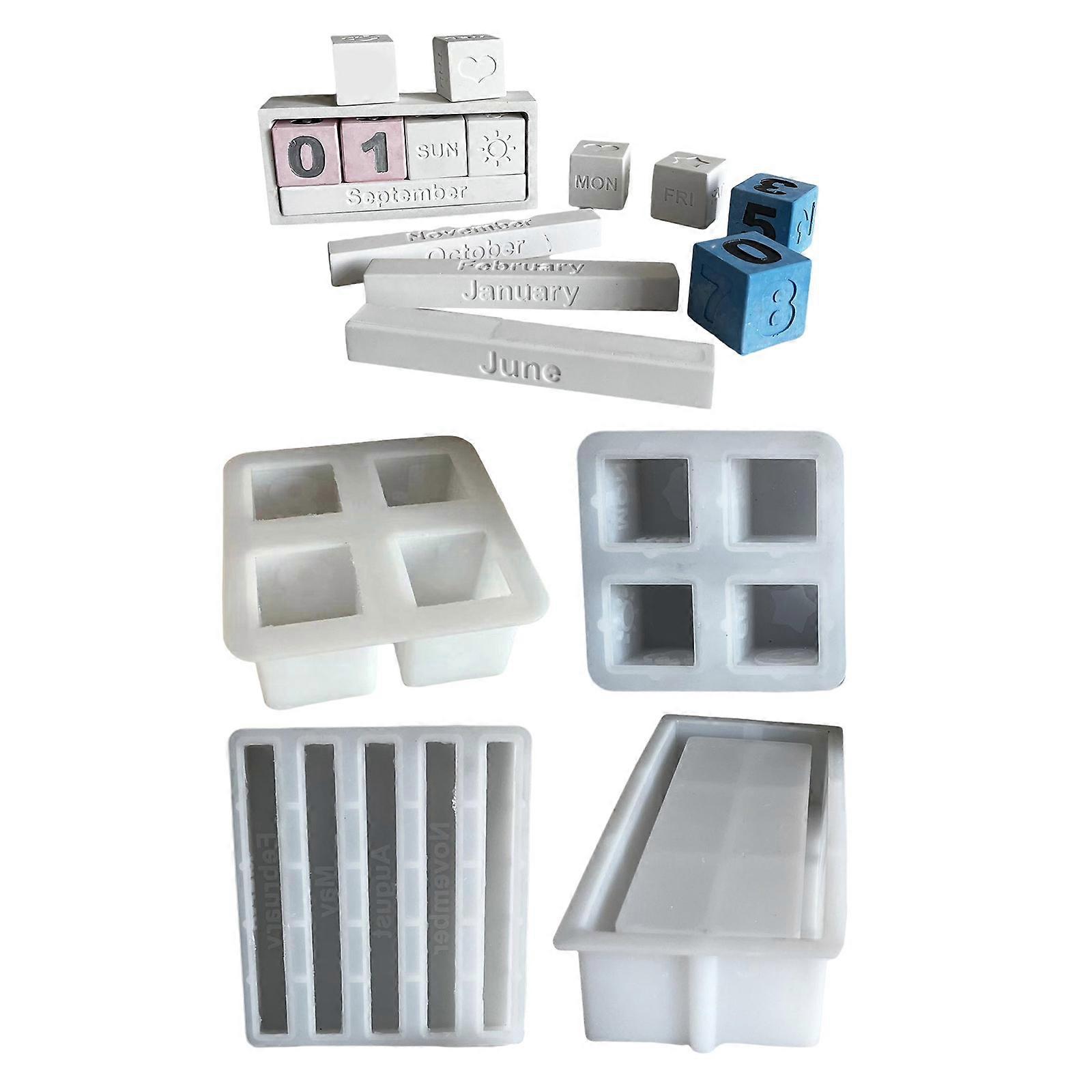 Practical Sturdy Silicone Craft Molds Home Accessory for Calendar Candle Holders Easy Release Daily Decoration Multicolor